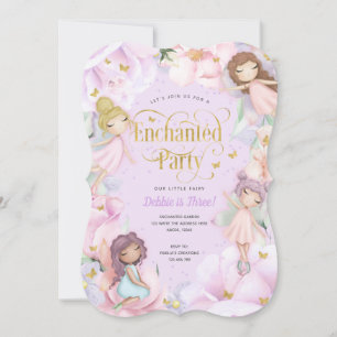 Fairy Enchanted Party, Garden Flower girl jarig Kaart