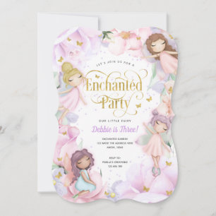 Fairy Enchanted Party, Garden Flower girl jarig Kaart