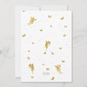 Fairy Enchanted Party, Garden Flower girl jarig Kaart (Achterkant)