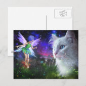 Fairy Encounters Cat Briefkaart (Voorkant / Achterkant)