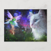 Fairy Encounters Cat Briefkaart (Voorkant)