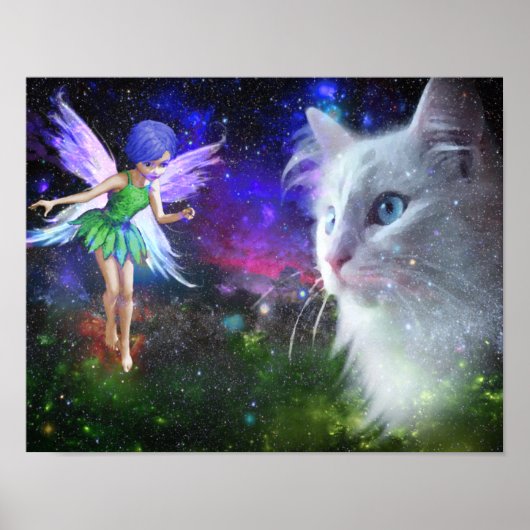 Fairy Encounters Cat Poster (Voorkant)