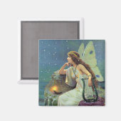 Fairy Fae Harp Candle Ocean Magneet (Voorkant / Achterkant)