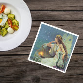   Fairy Fae Harp Candle Ocean Servetten