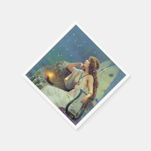   Fairy Fae Harp Candle Ocean Servetten (Hoek)