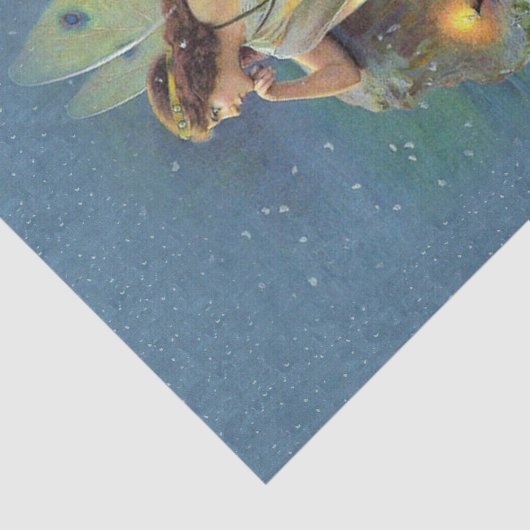   Fairy Fae Harp Candle Ocean Tissuepapier (Detail)