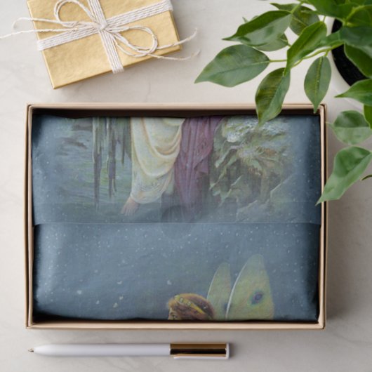   Fairy Fae Harp Candle Ocean Tissuepapier (Geschenk)