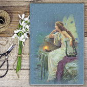   Fairy Fae Harp Candle Ocean Tissuepapier