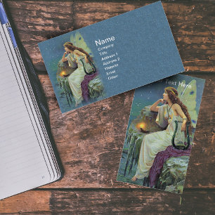 Fairy Fae Harp Candle Ocean Visitekaartje