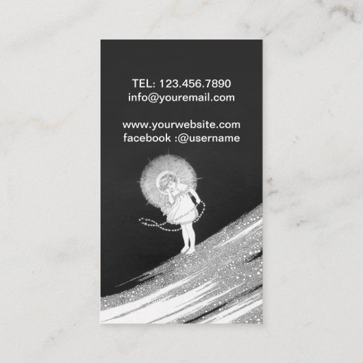 Fairy Fairyland kunst Visitekaartje (Achterkant)