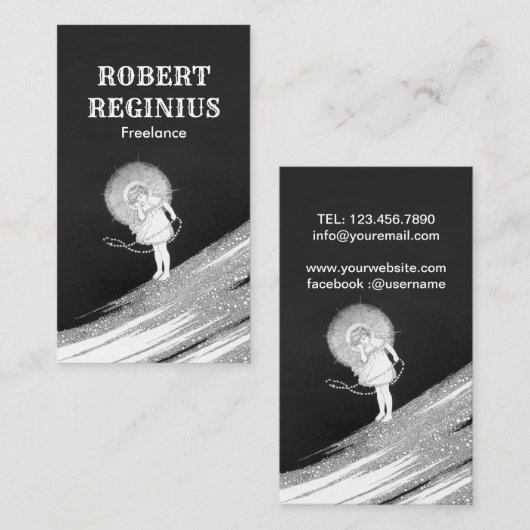 Fairy Fairyland kunst Visitekaartje (Voorkant / Achterkant)