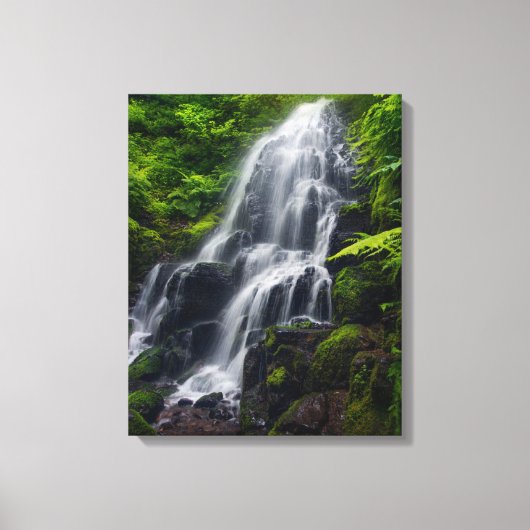 Fairy Falls | Colombia River Gorge Oregon. Canvas Afdruk (Voorkant)