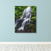 Fairy Falls | Colombia River Gorge Oregon. Canvas Afdruk (Insitu (Houten vloer))