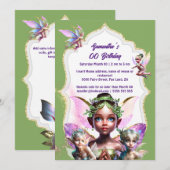 Fairy fantasie grillige pixie prinses groen meisje kaart (Voorkant / Achterkant)