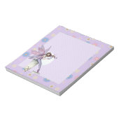 Fairy Fantasy Art Bleek Paars Floral Notitieblok (Linkerzijde)