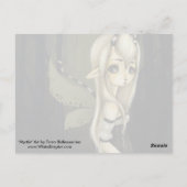 Fairy fantasy art briefkaart green (Achterkant)