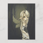 Fairy fantasy art briefkaart green (Voorkant)