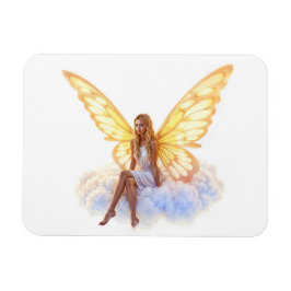 Fairy fantasy blonde meisje wolk zitten magisch magneet