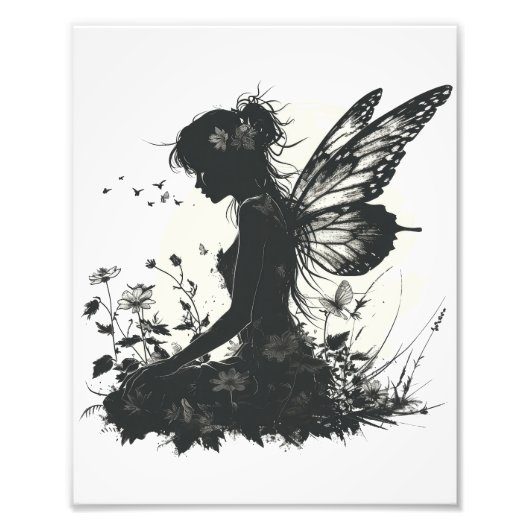 Fairy Fantasy Silhouet thema Foto Afdruk (Voorkant)