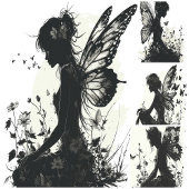 Fairy Fantasy Silhouet thema Foto Afdruk