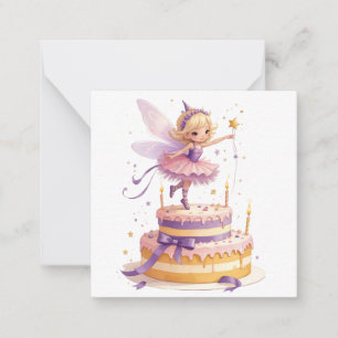 Fairy Fantasy Verjaardagsbriefje Kaart Notitiekaartje