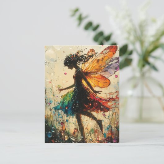 Fairy Fantasy with Bubbles Briefkaart (Staand voorkant)