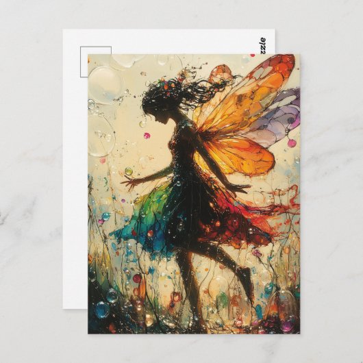 Fairy Fantasy with Bubbles Briefkaart (Voorkant / Achterkant)