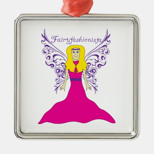 Fairy Fashionista Metalen Ornament (Voorkant)