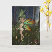 Fairy Feena - Wenskaart Kaart (Gele Bloem)