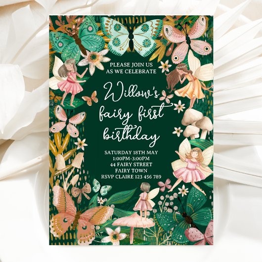 Fairy First Birthday 1st Kaart