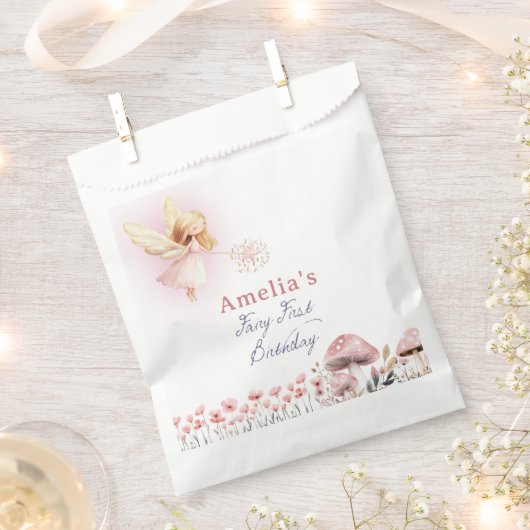 Fairy First Birthday Bedankzakje (Geknipt)