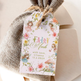 Fairy First Birthday Colorful Bright Thank you Cadeaulabel