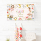 Fairy First Birthday Colorful Enchanted Garden Spandoek (Insitu)