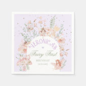 Fairy First Birthday Enchanted garden Lilac Servet (Voorkant)