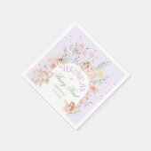 Fairy First Birthday Enchanted garden Lilac Servet (Hoek)