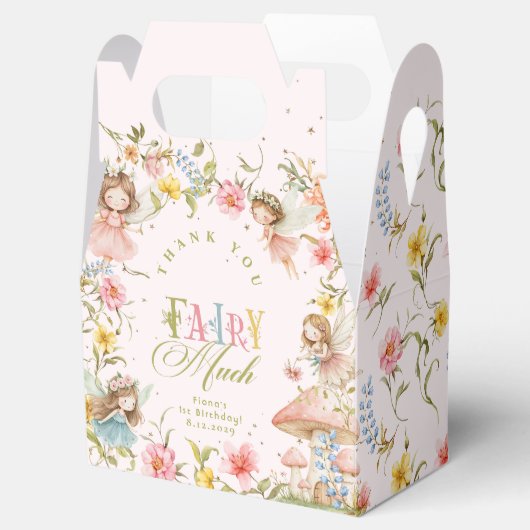 Fairy First Birthday Enchanted Garden Thank you Bedankdoosjes (Geopend)