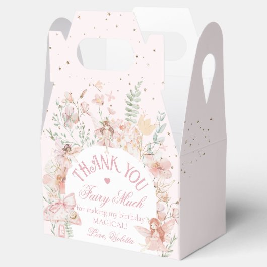 Fairy First Birthday Enchanted garden Whimsical Bedankdoosjes (Geopend)