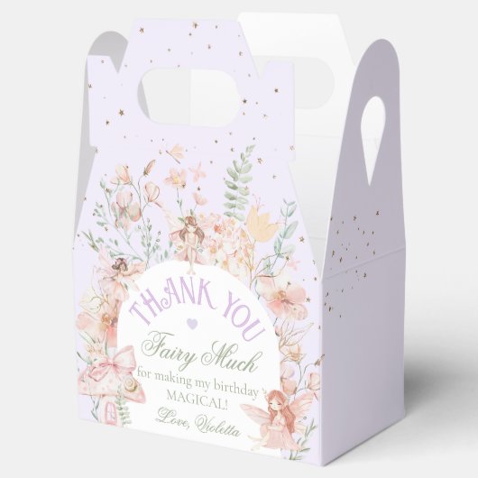 Fairy First Birthday Enchanted garden Whimsical Bedankdoosjes (Geopend)
