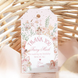 Fairy First Birthday Enchanted garden Whimsical Cadeaulabel