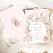 Fairy First Birthday Enchanted garden Whimsical Kaart