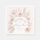 Fairy First Birthday Enchanted garden Whimsical Servet (Voorkant)