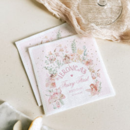 Fairy First Birthday Enchanted garden Whimsical Servet