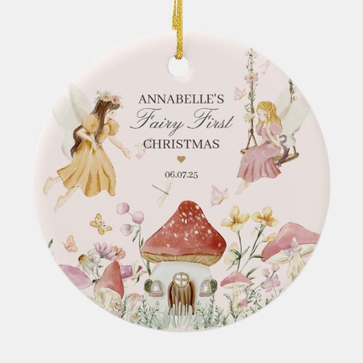 Fairy First Birthday Enchanted Keepsake Ornament (Achterkant)