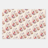 Fairy First Birthday Enchanted Waterverf Garden Inpakpapier Vel (Voorkant 2)