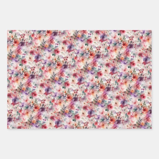 Fairy First Birthday Enchanted Waterverf Garden Inpakpapier Vel (Voorkant)