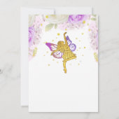 Fairy First Birthday Flowers Waterverf Mushroom Kaart (Achterkant)