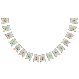 Fairy First Birthday Forest Waterverf paddenstoel Vlaggetjes