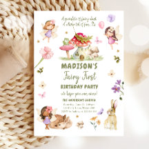 Fairy First Birthday Girl 1st Fairy Forest Magical