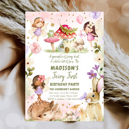Fairy First Birthday Girl 1st Fairy Forest Magical Kaart