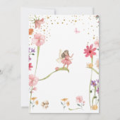 Fairy First Birthday Girl 1st Fairy Forest Magical Kaart (Achterkant)